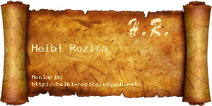 Heibl Rozita névjegykártya